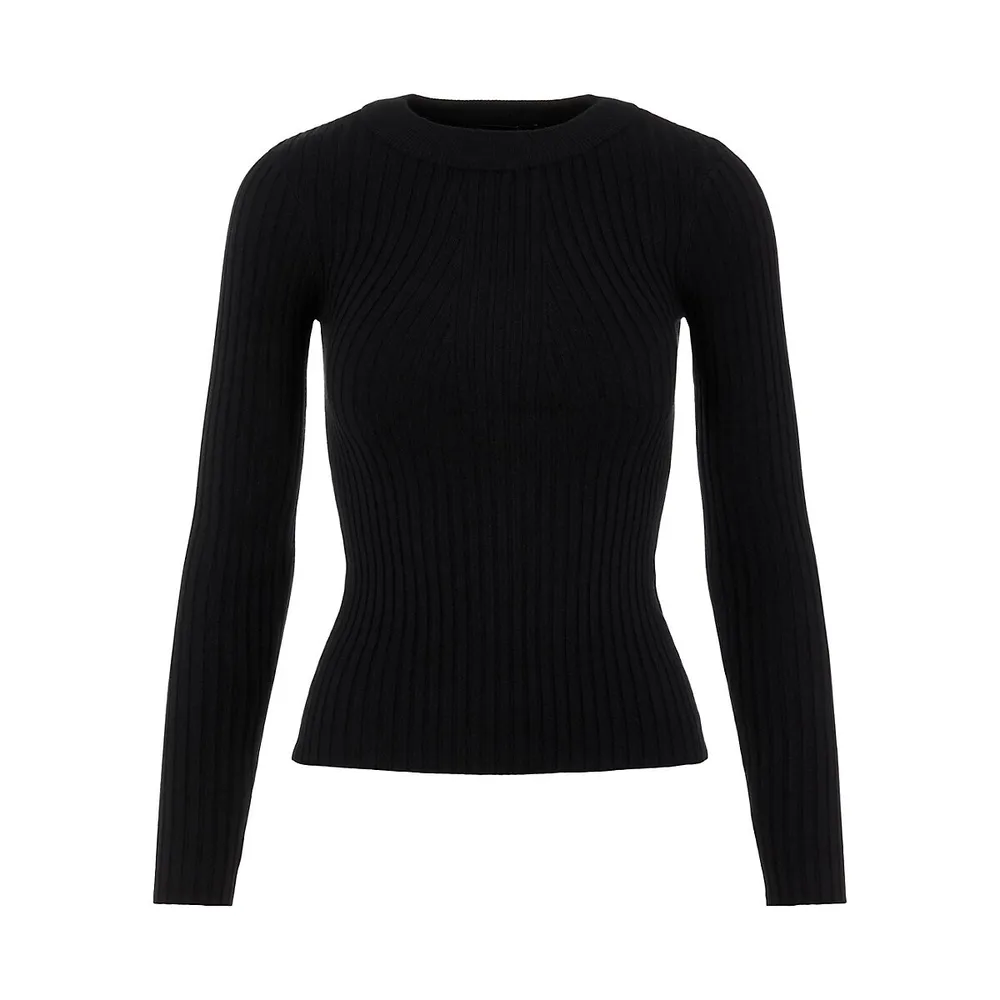 Crista Slim-Fit Directional Rib-Knit Top