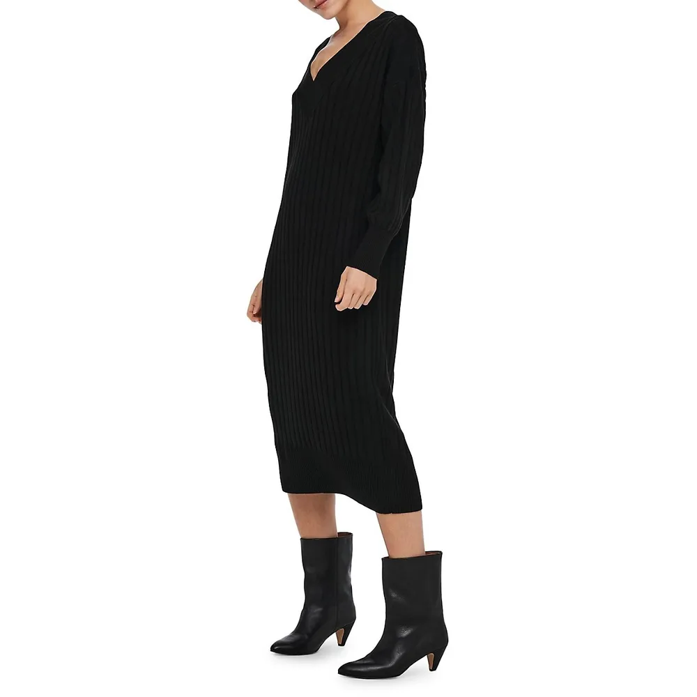 Tessa Rib-Knit Midi Dress