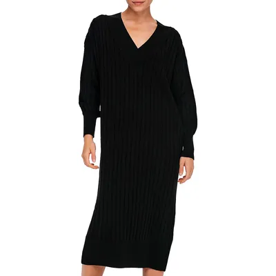 Tessa Rib-Knit Midi Dress