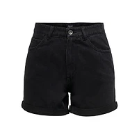 High-Waist Mom Denim Shorts