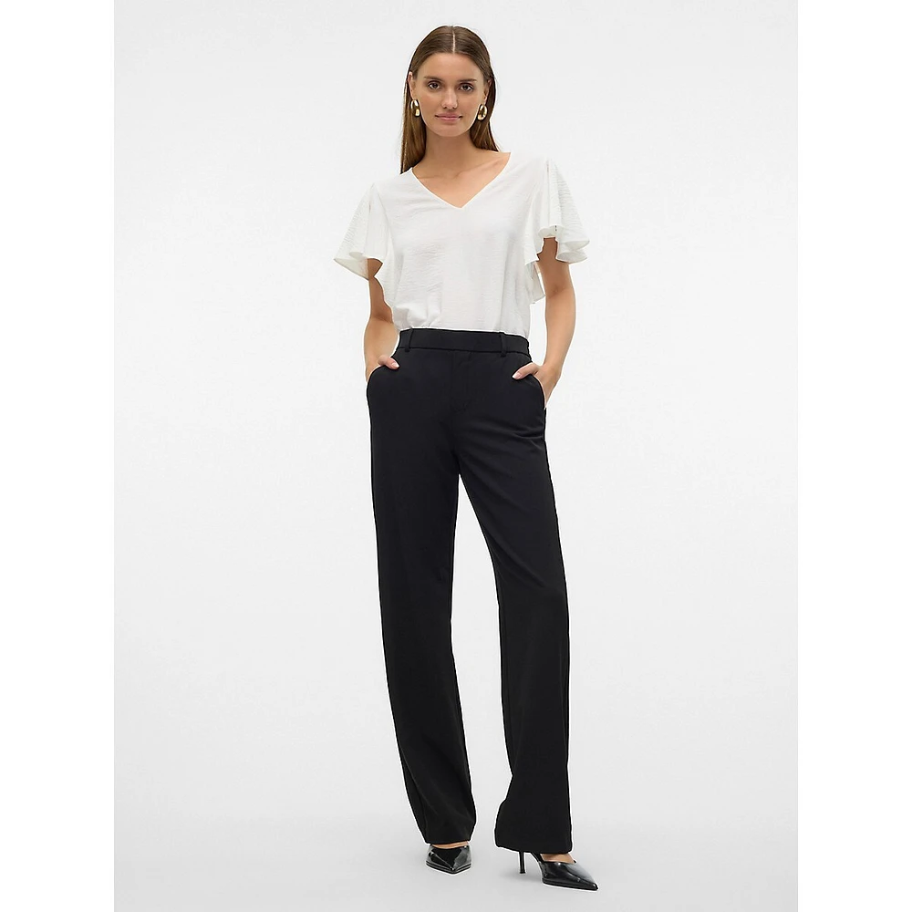 Slim Straight-Fit Dress Pants