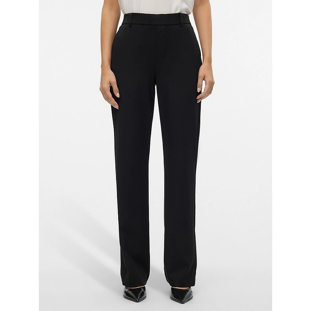 Slim Straight-Fit Dress Pants