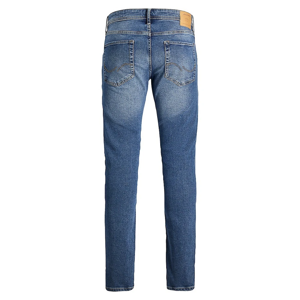 Glenn Slim-Fit Low-Rise Stonewashed Jeans