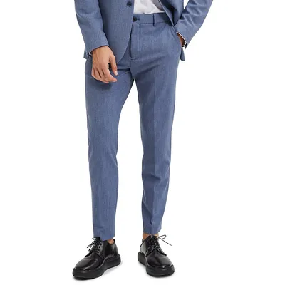 Slim-Fit Josh Structured Ankle-Length Trousers