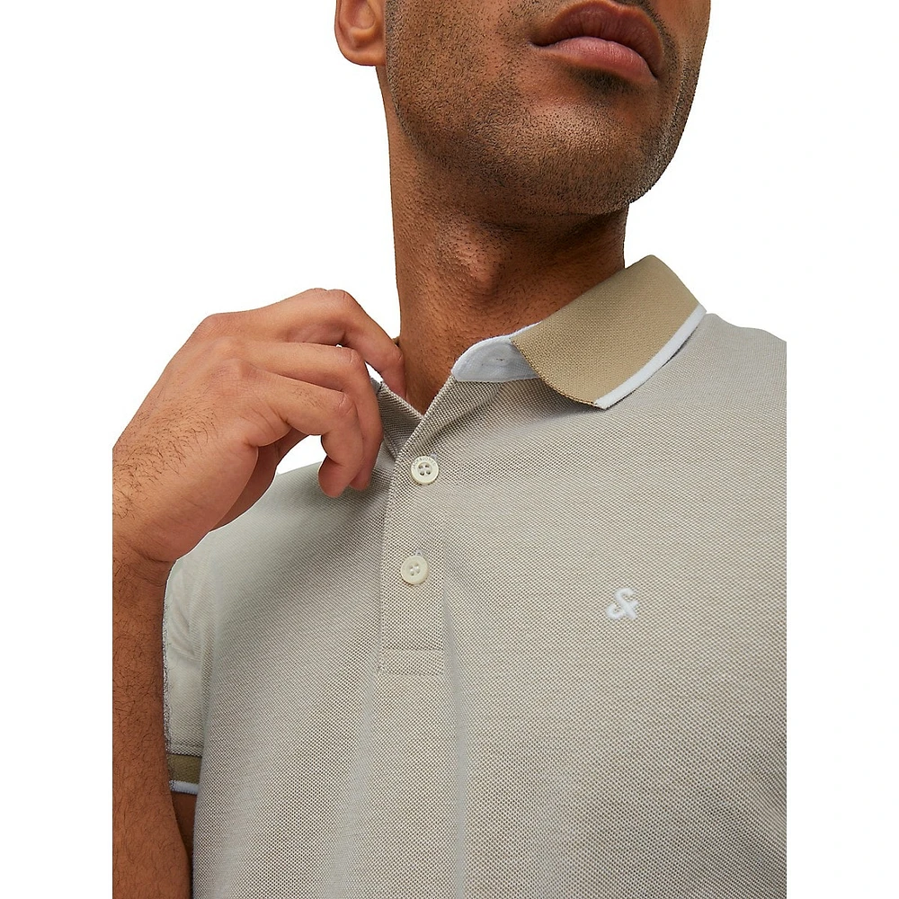 Paulos Tipped Organic Cotton Polo Shirt