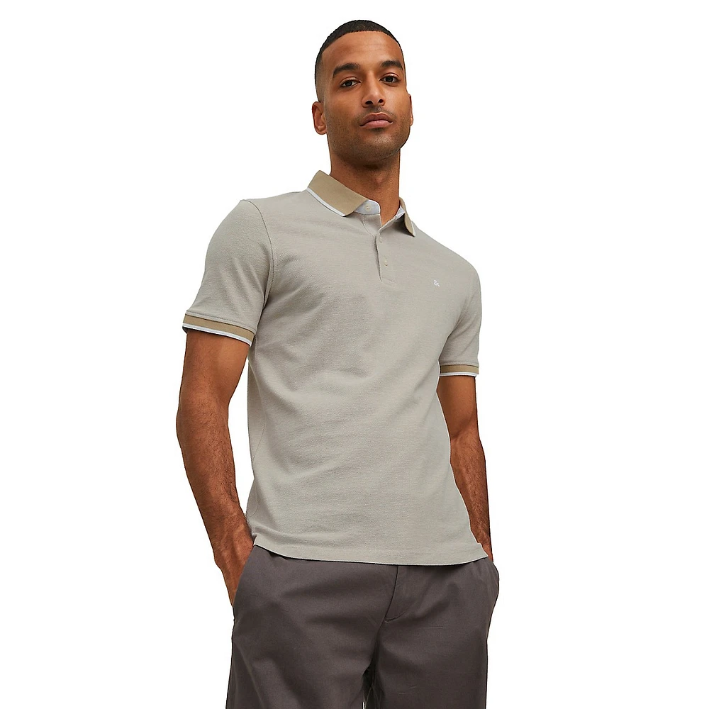 Paulos Tipped Organic Cotton Polo Shirt