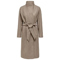 High-Neck Belted Coat