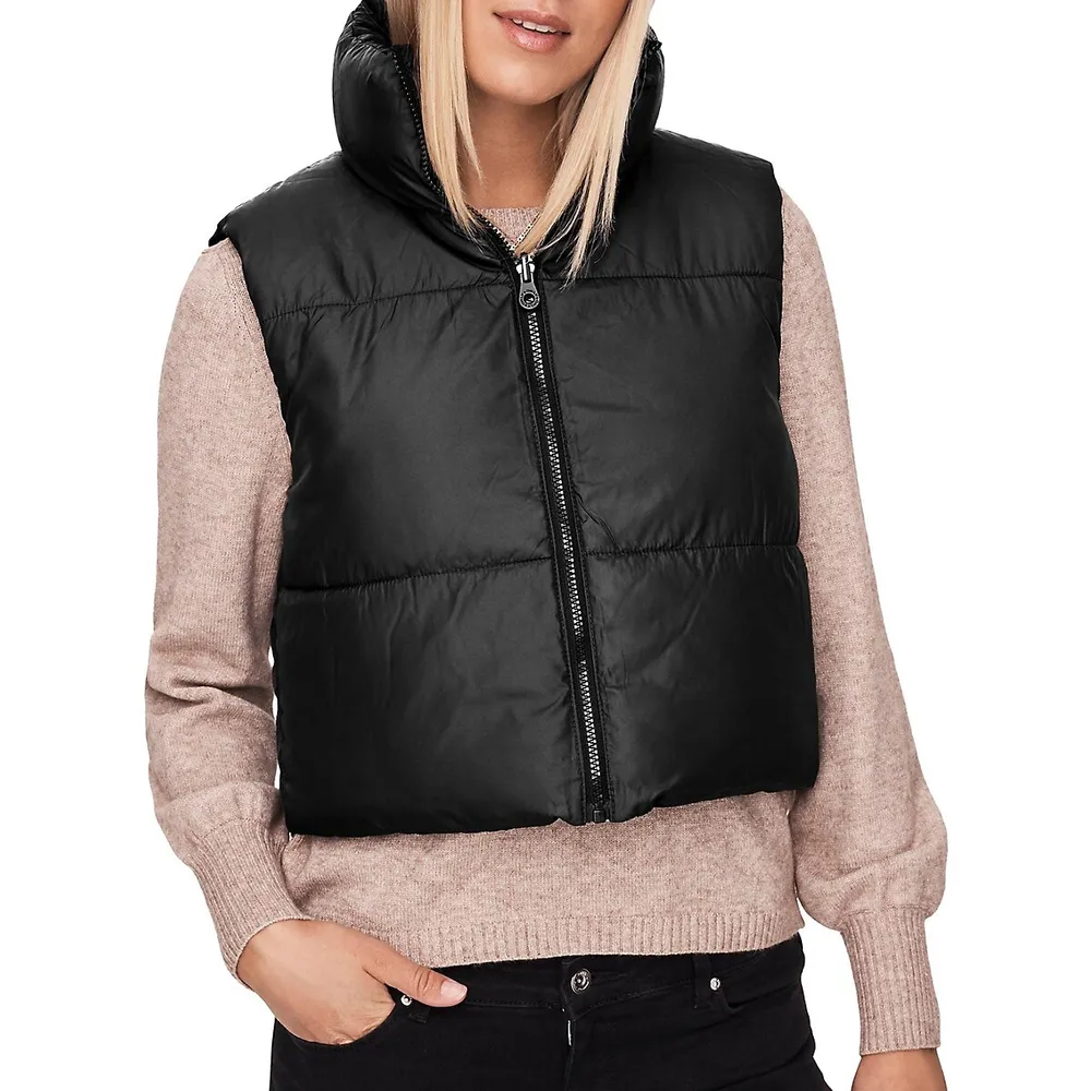 Reversible Cropped Puffer Jacket