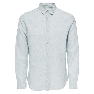 Onscaiden Tapered-Fit Point Collar Solid Shirt