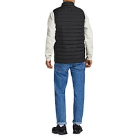 Quilted Mockneck Zip Vest