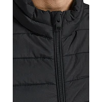 Quilted Mockneck Zip Vest