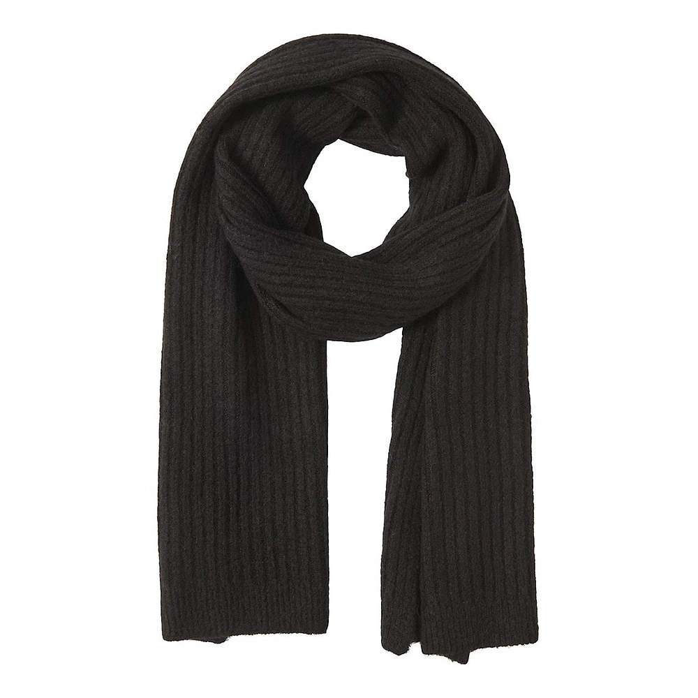 Jeslin Rib-Knit Long Scarf