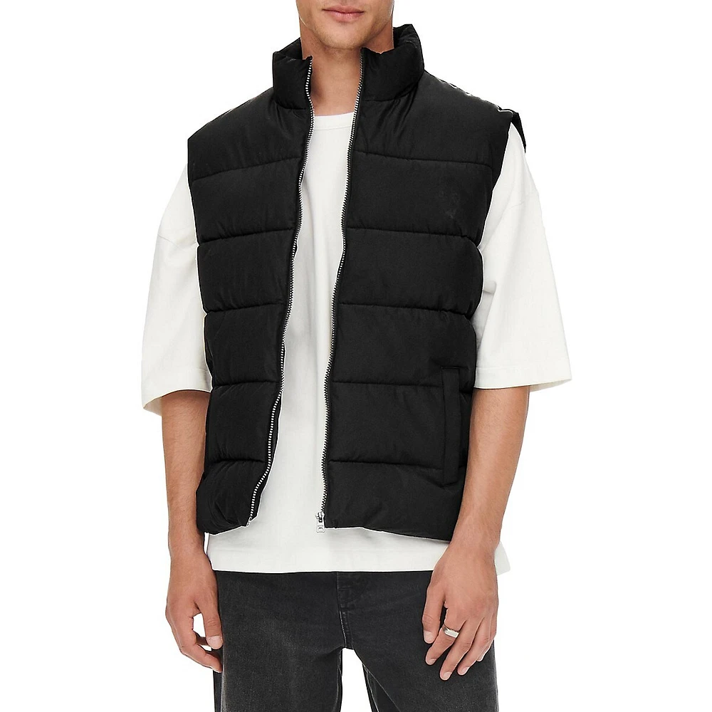 Colourblock Puffer Vest