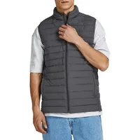 Quilted Mockneck Zip Vest