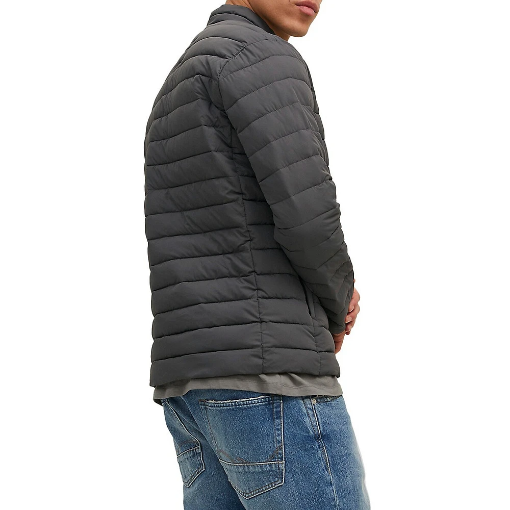 Stand Collar Windproof Puffer Jacket