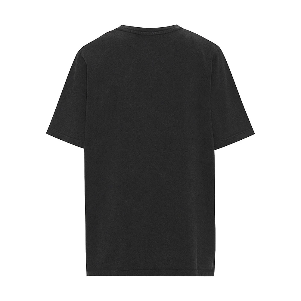 Organic Cotton Plain Wide Logo T-Shirt