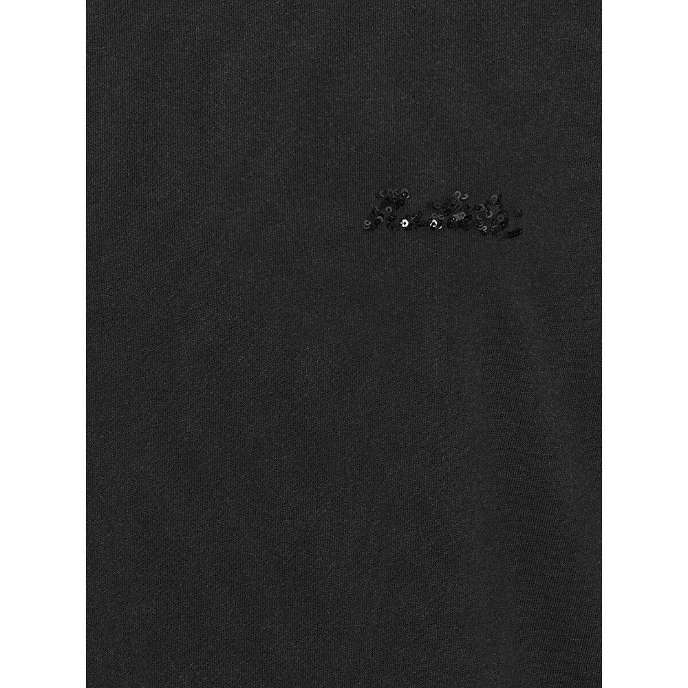 Organic Cotton Plain Wide Logo T-Shirt