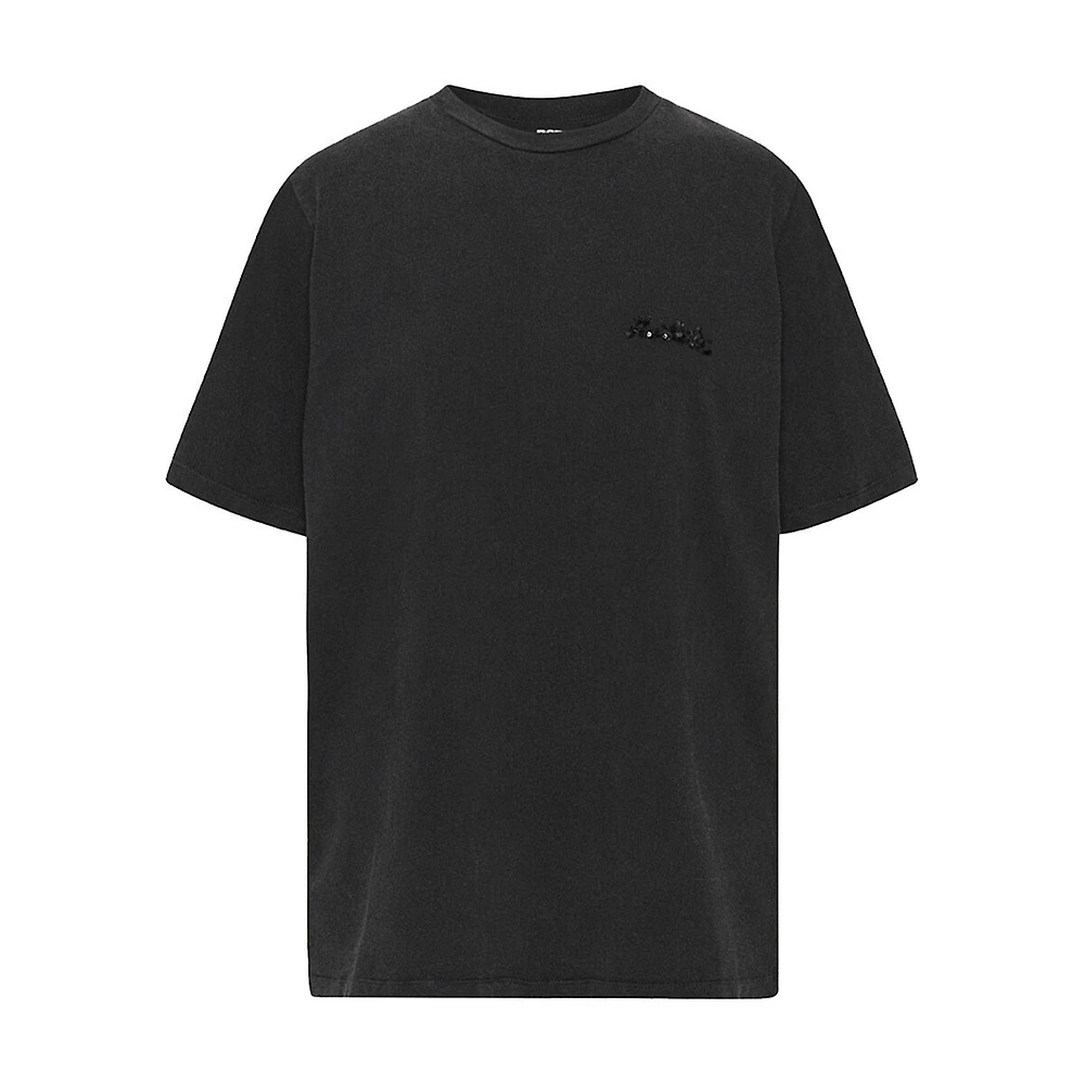 Organic Cotton Plain Wide Logo T-Shirt