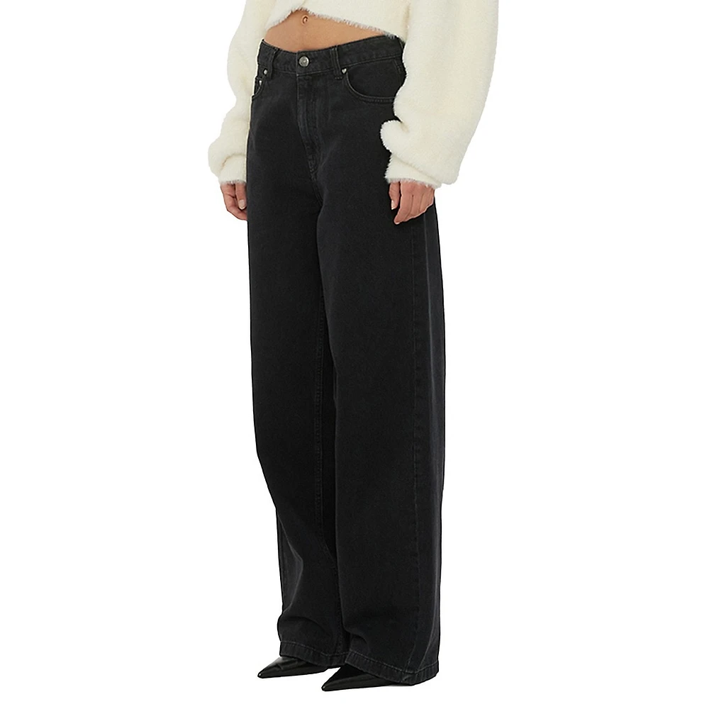 Organic Cotton Wide-Leg 5-Pocket Jeans