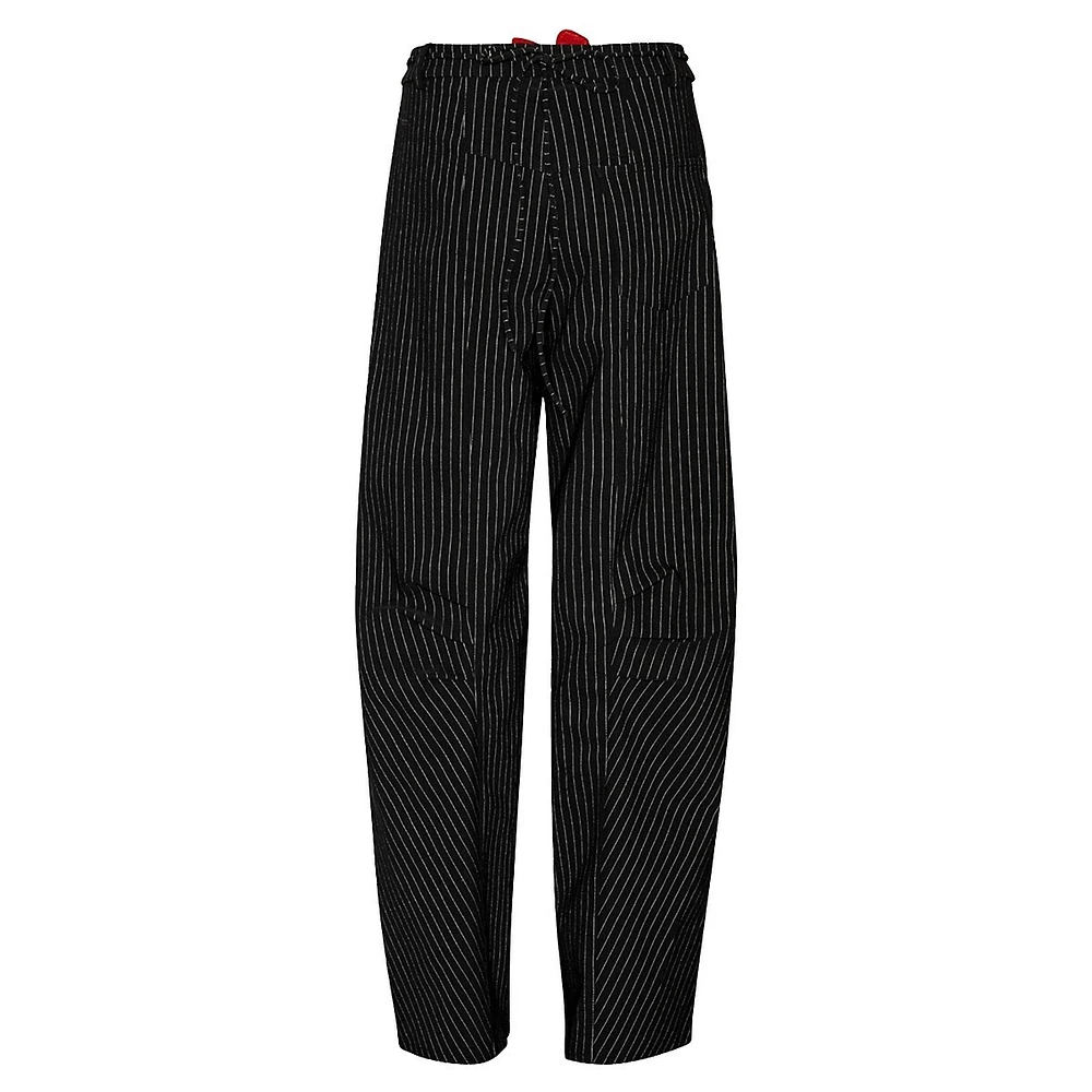 3D Floral Pinstripe Cargo Pants