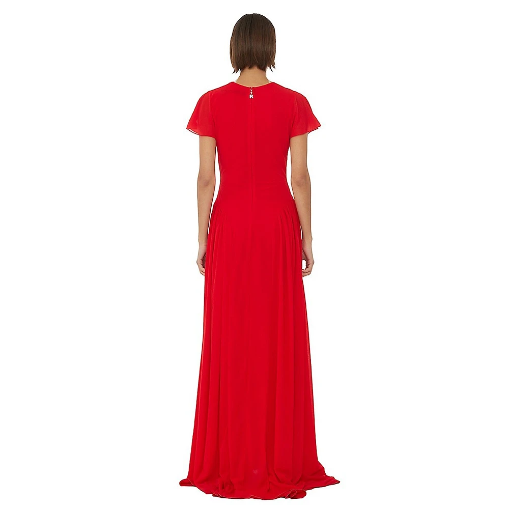 V-Neck Corset Maxi Dress