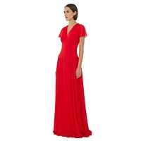 V-Neck Corset Maxi Dress