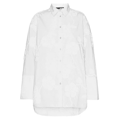 Chemise oversize à fleurs en coton biologique