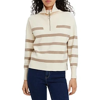 Saba Striped Mockneck Sweatshirt