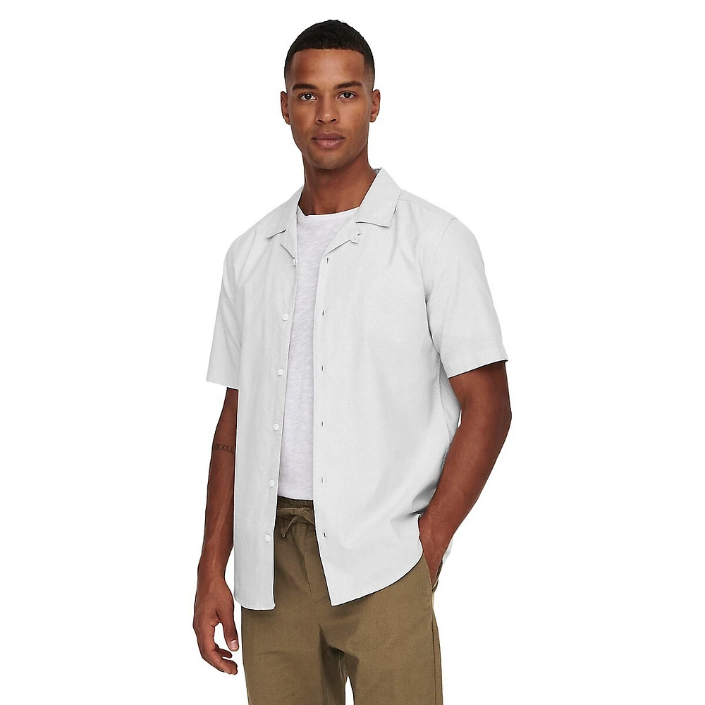 Alvare Slim-Fit Oxford Camp Shirt