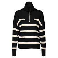 Saba Striped Mockneck Sweatshirt