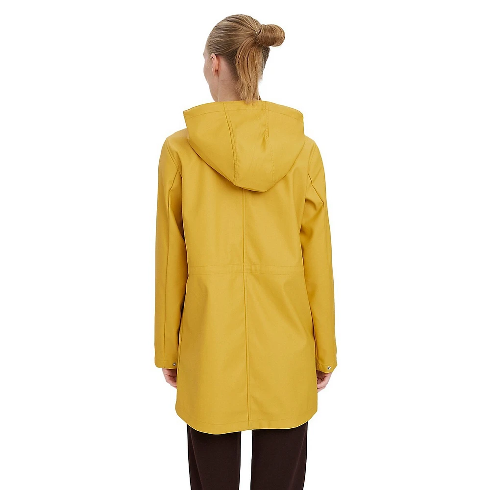 Malou Waterproof Hooded Coated Jacket