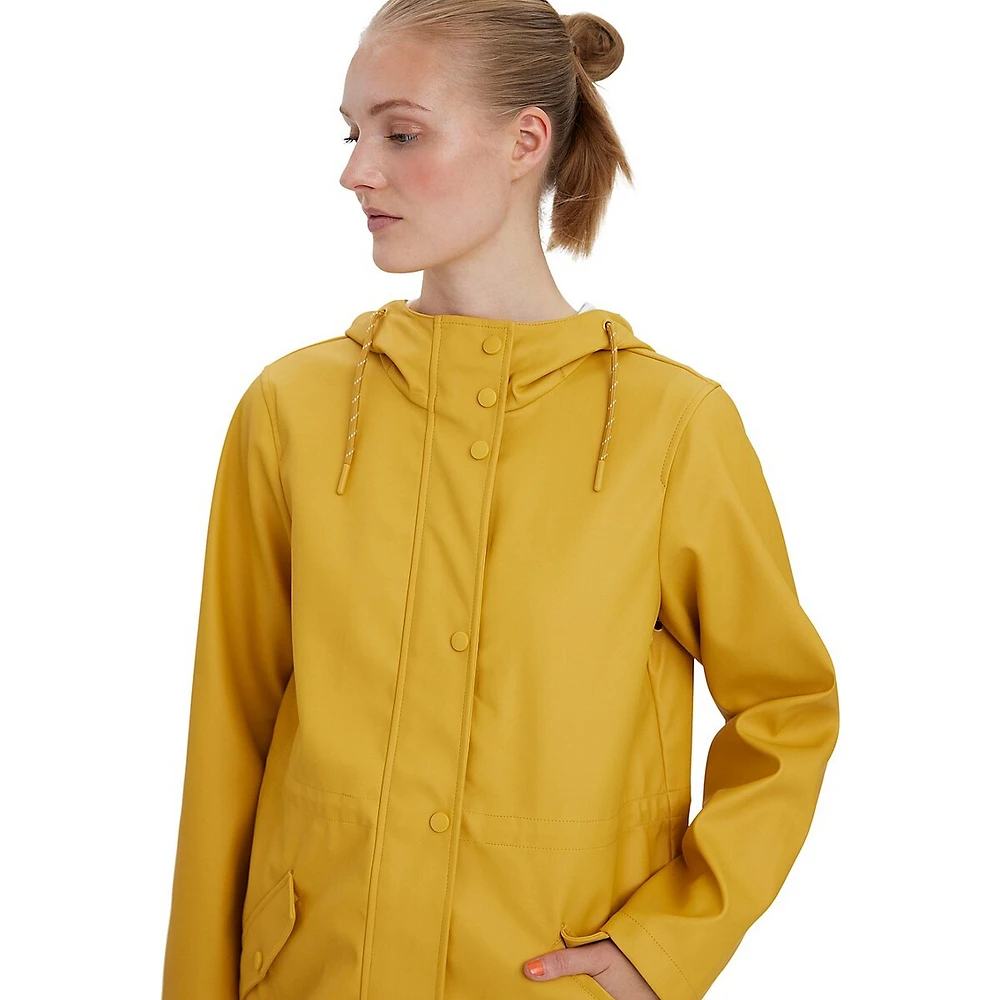 Malou Waterproof Hooded Coated Jacket