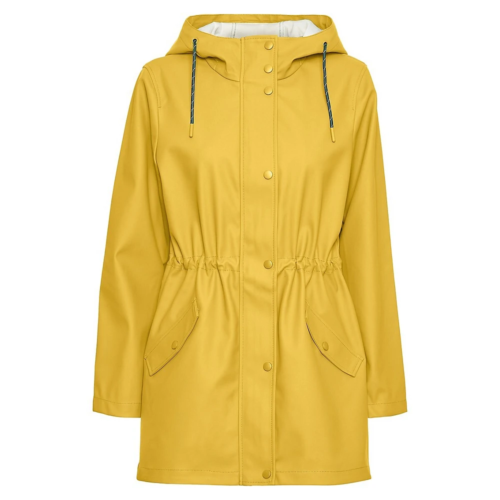 Malou Waterproof Hooded Coated Jacket