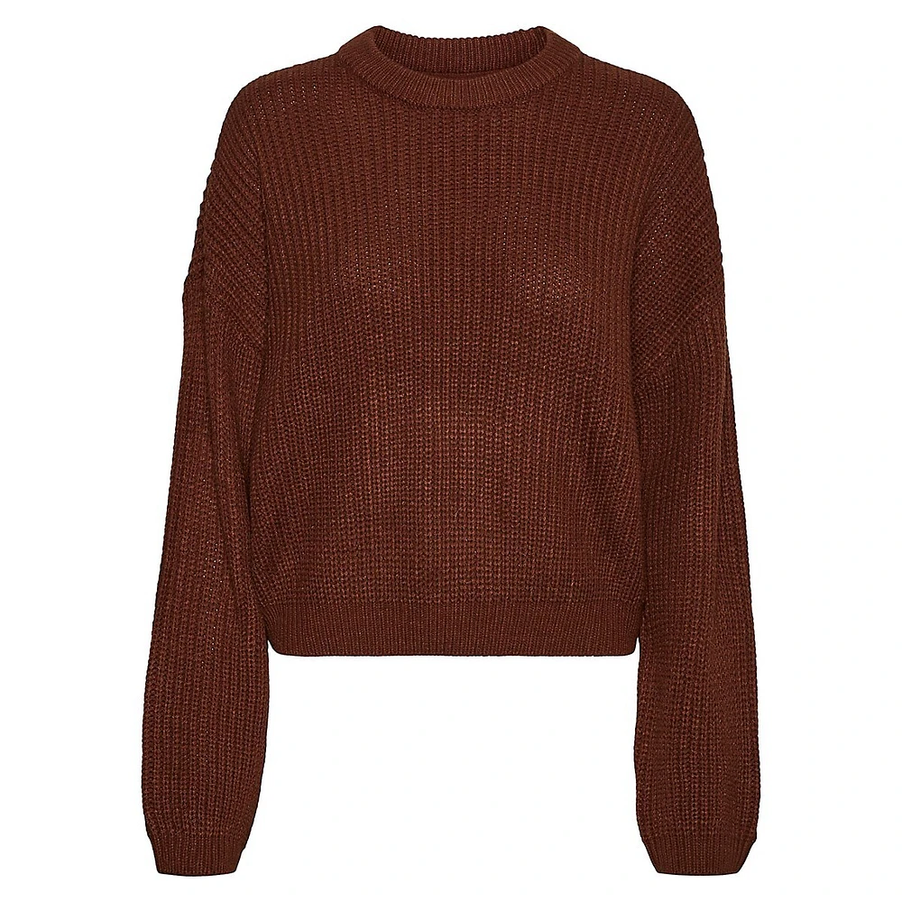 Raglan-Sleeve Knit Sweater