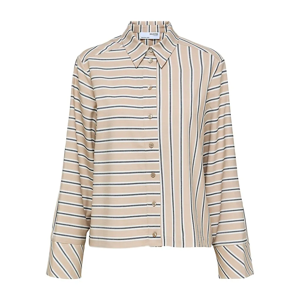Parsia Striped Long-Sleeve Shirt