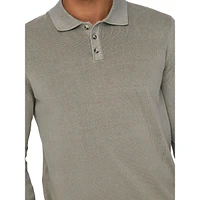 Mason Washed Knit Polo Sweater