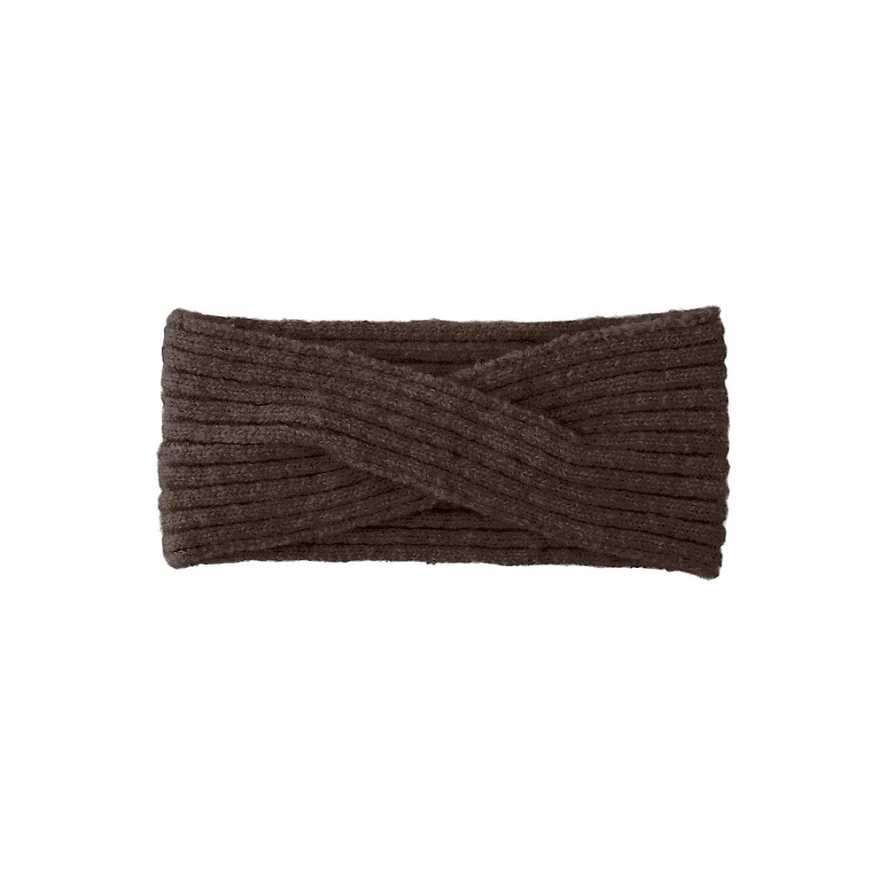 Jeslin Rib-Knit Criss-Cross Headband