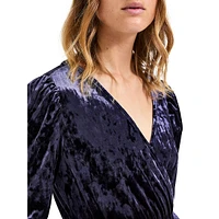 Lucy Velour Midi Wrap Dress