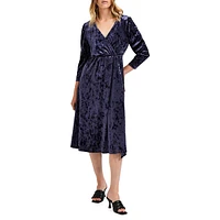 Lucy Velour Midi Wrap Dress