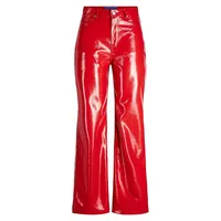 Kenya Straight-Fit Faux-Leather Pants