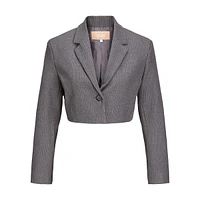 Hazy Pinstripe Cropped Blazer