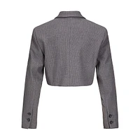 Hazy Pinstripe Cropped Blazer