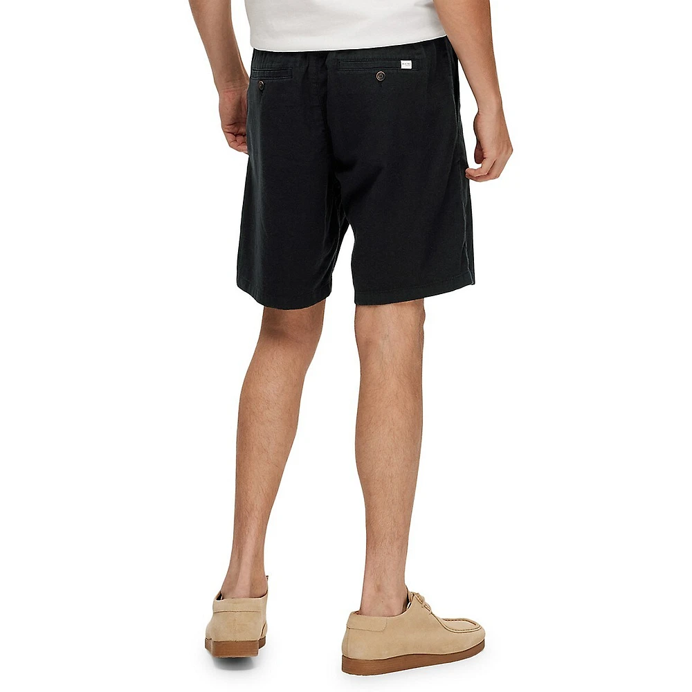 Organic Cotton-Linen-Blend Shorts