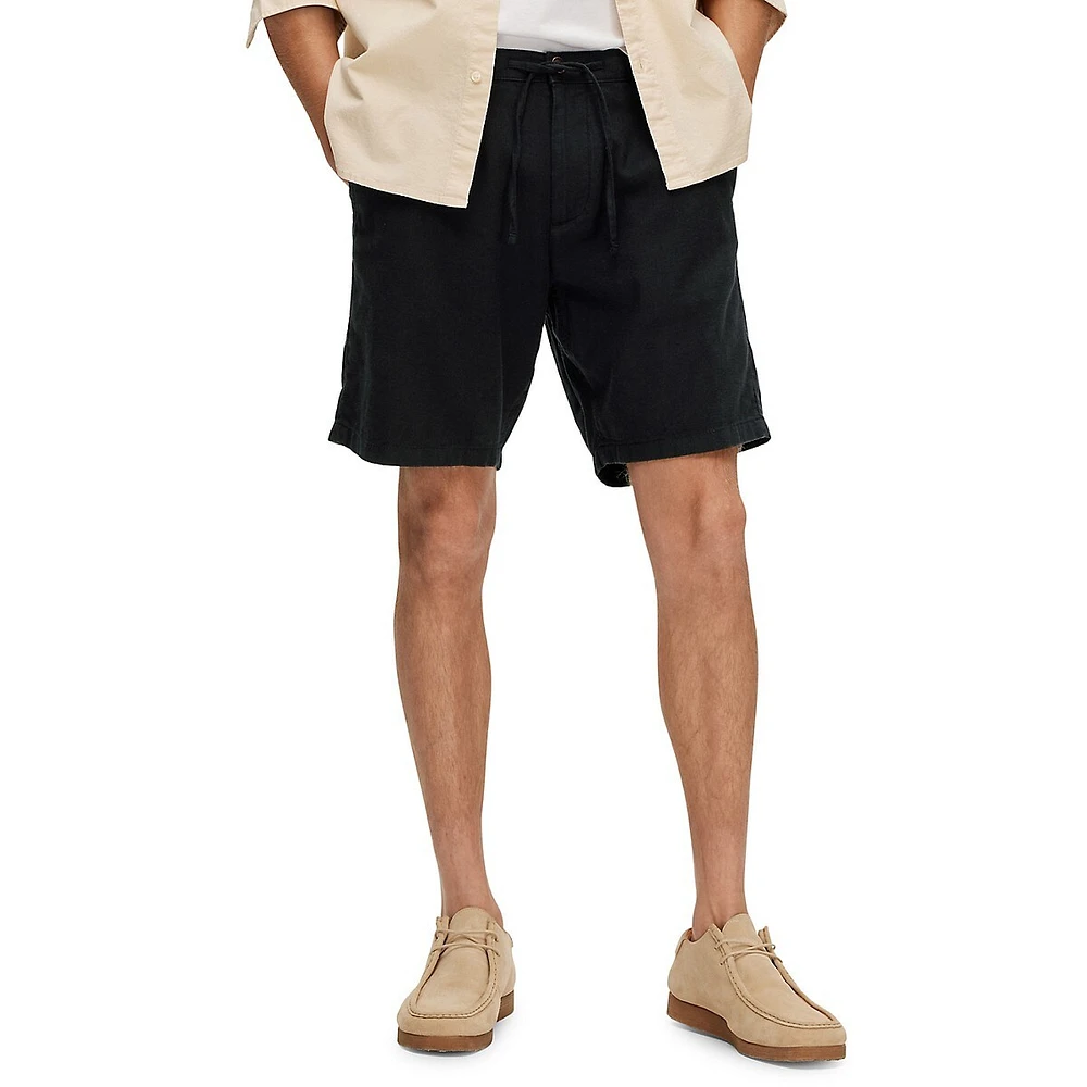 Organic Cotton-Linen-Blend Shorts