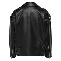 Vera Oversized Faux Leather Biker Jacket