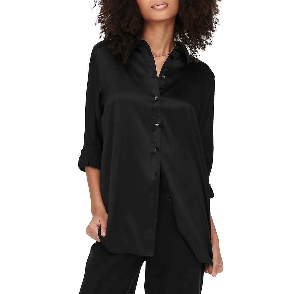 Victoria Loose Satin Shirt