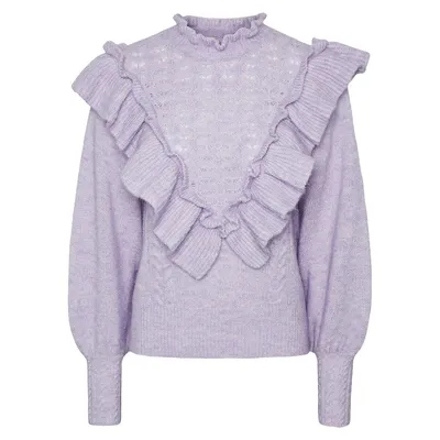 Bistra Ruffled Knit Pullover
