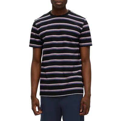 Bertie Merc Stripe Short-Sleeve Crewneck T-Shirt