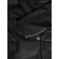 Mary Faux Leather Blazer