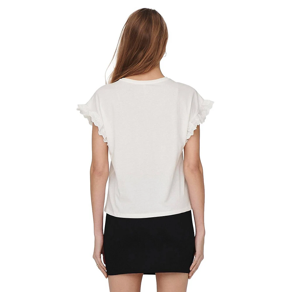 Eyelet-Sleeve T-Shirt